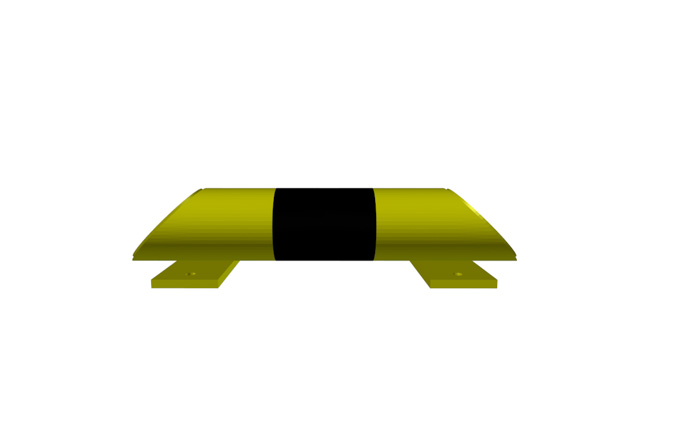 Produkt Impact barrier N 400 – compact steel bumper for warehouse use