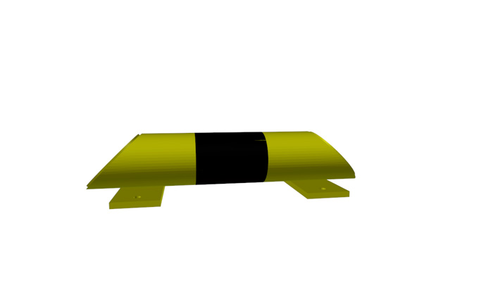 Produkt Impact barrier N 400 – compact steel bumper for warehouse use