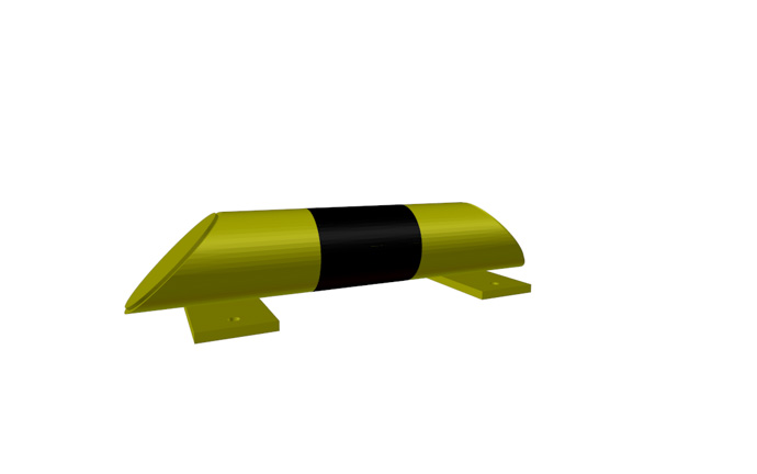 Produkt Impact barrier N 400 – compact steel bumper for warehouse use