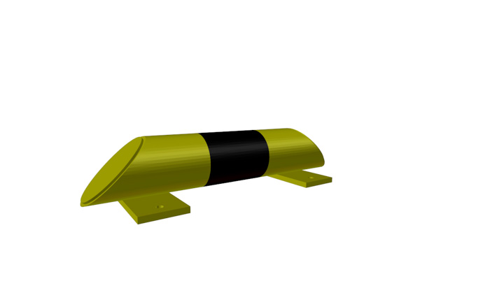 Produkt Impact barrier N 400 – compact steel bumper for warehouse use