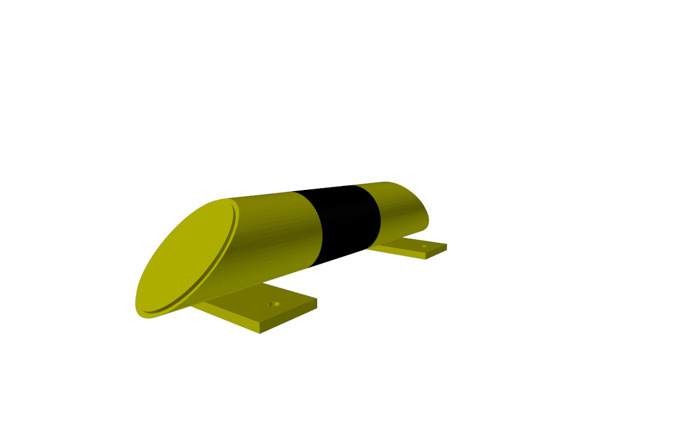 Produkt Impact barrier N 400 – compact steel bumper for warehouse use