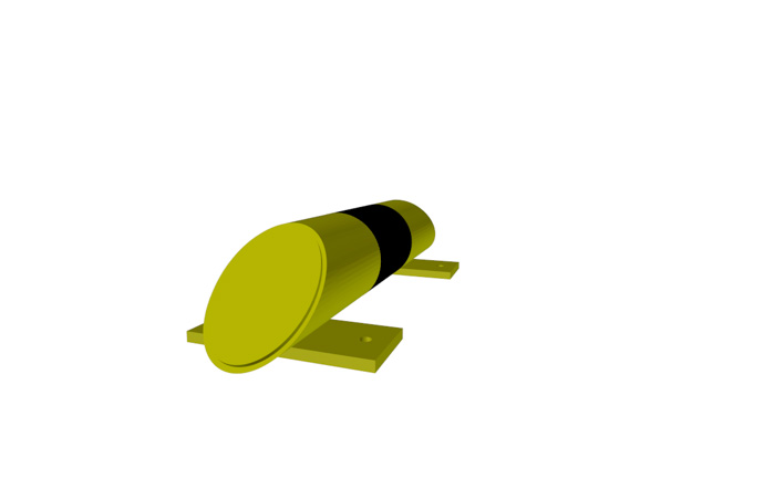 Produkt Impact barrier N 400 – compact steel bumper for warehouse use