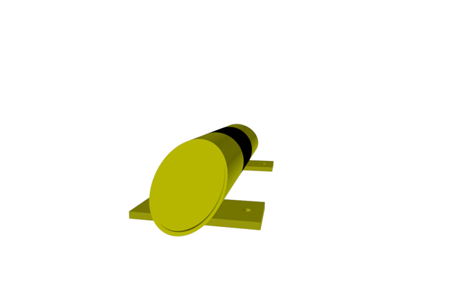 Produkt Impact barrier N 400 – compact steel bumper for warehouse use
