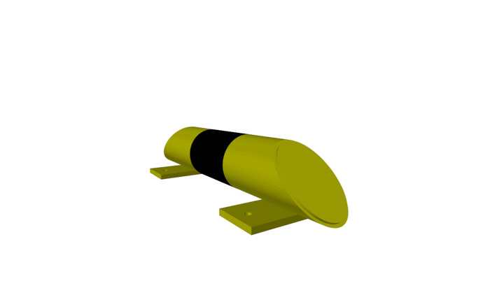 Produkt Impact barrier N 400 – compact steel bumper for warehouse use