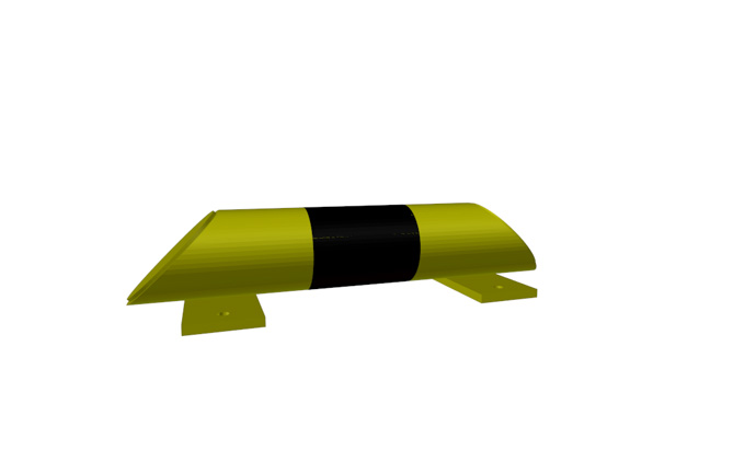 Produkt Impact barrier N 400 – compact steel bumper for warehouse use
