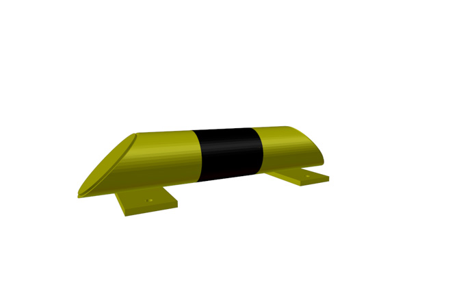 Produkt Impact barrier N 400 – compact steel bumper for warehouse use