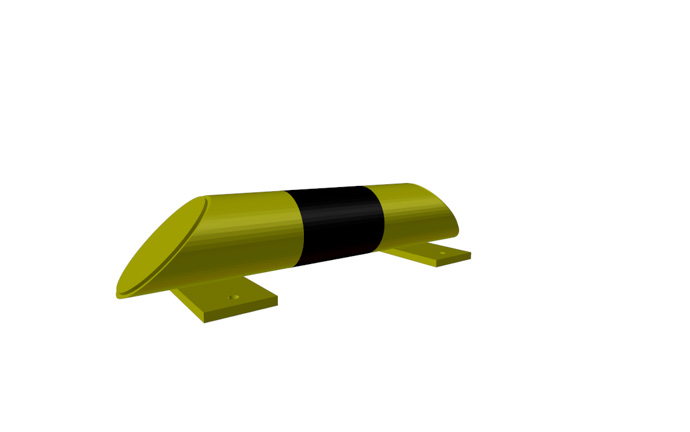 Produkt Impact barrier N 400 – compact steel bumper for warehouse use