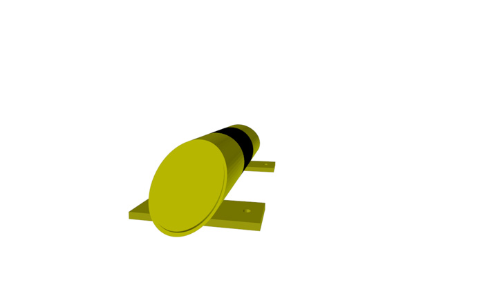 Produkt Impact barrier N 400 – compact steel bumper for warehouse use