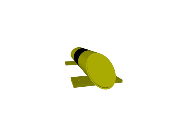 Produkt Impact barrier N 400 – compact steel bumper for warehouse use
