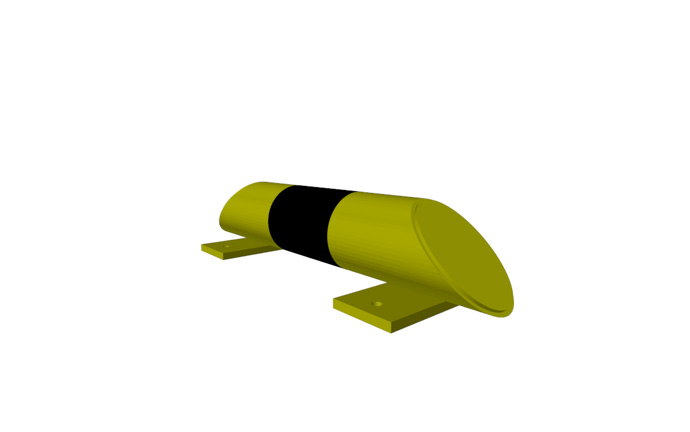 Produkt Impact barrier N 400 – compact steel bumper for warehouse use