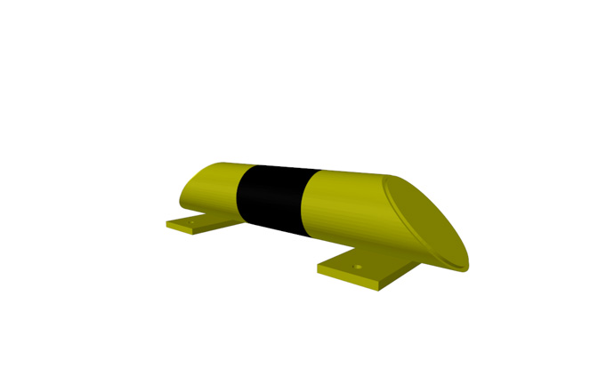 Produkt Impact barrier N 400 – compact steel bumper for warehouse use