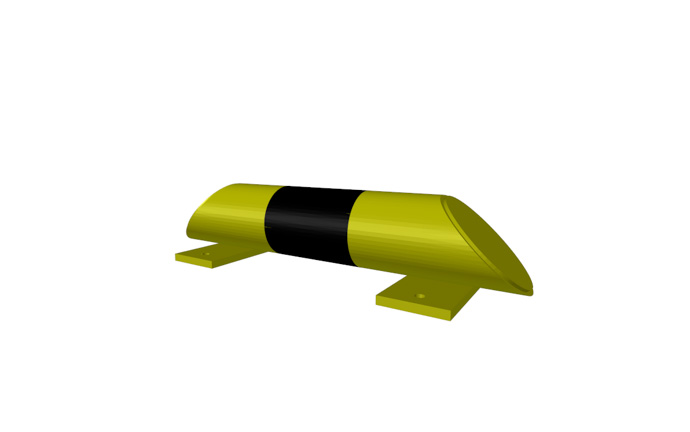Produkt Impact barrier N 400 – compact steel bumper for warehouse use