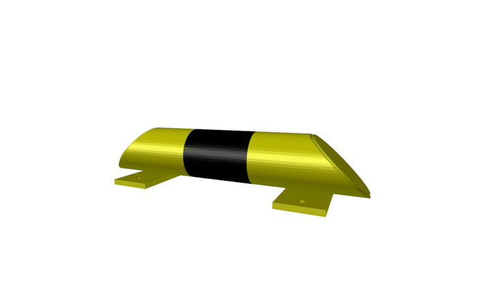 Produkt Impact barrier N 400 – compact steel bumper for warehouse use
