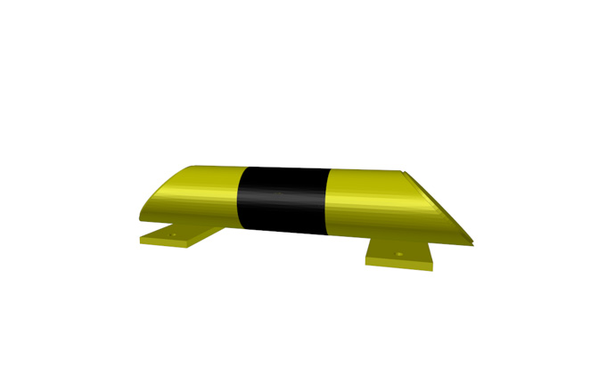Produkt Impact barrier N 400 – compact steel bumper for warehouse use