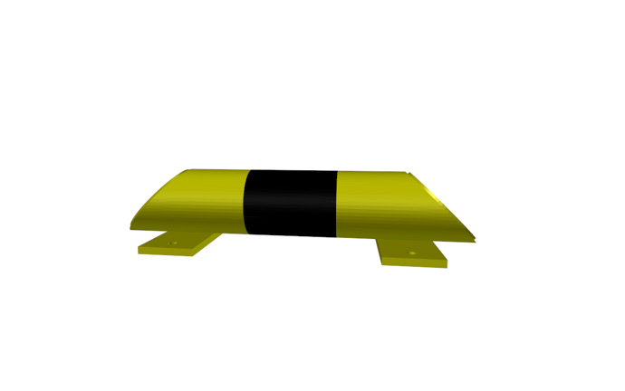 Produkt Impact barrier N 400 – compact steel bumper for warehouse use