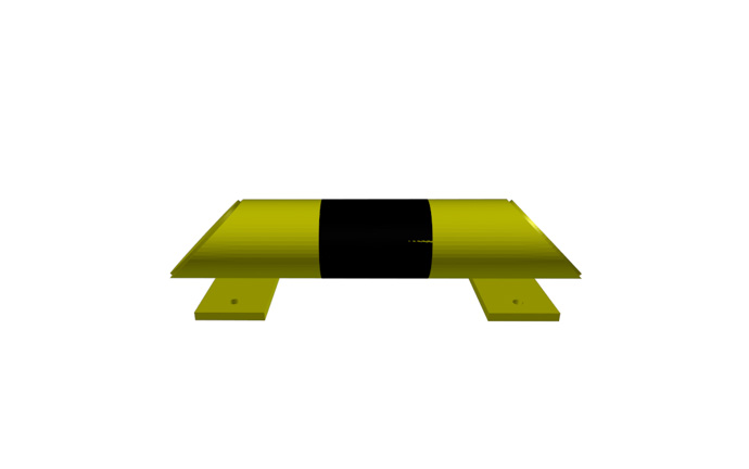 Produkt Impact barrier N 400 – compact steel bumper for warehouse use