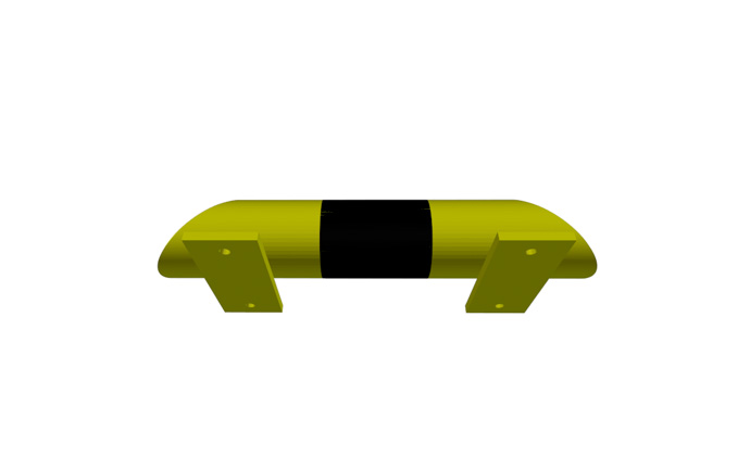 Produkt Impact barrier N 400 – compact steel bumper for warehouse use