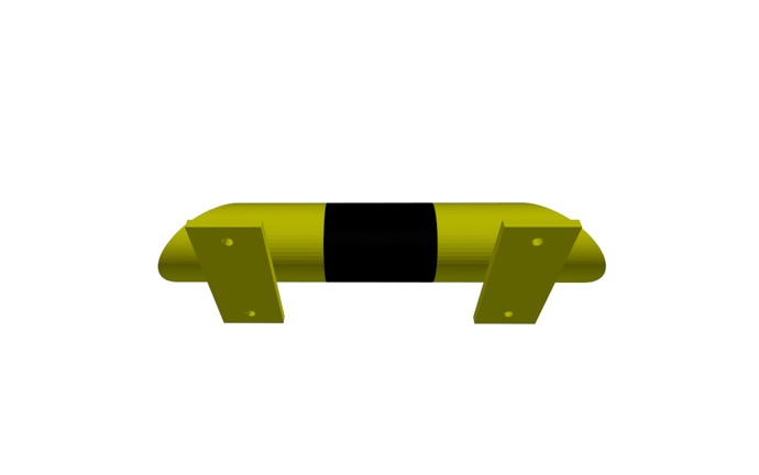 Produkt Impact barrier N 400 – compact steel bumper for warehouse use