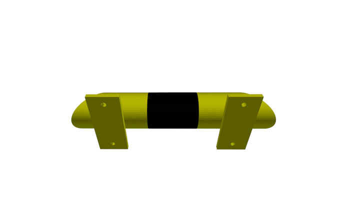 Produkt Impact barrier N 400 – compact steel bumper for warehouse use