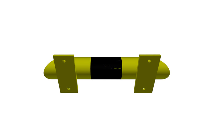 Produkt Impact barrier N 400 – compact steel bumper for warehouse use