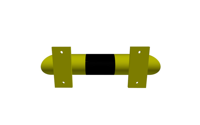 Produkt Impact barrier N 400 – compact steel bumper for warehouse use