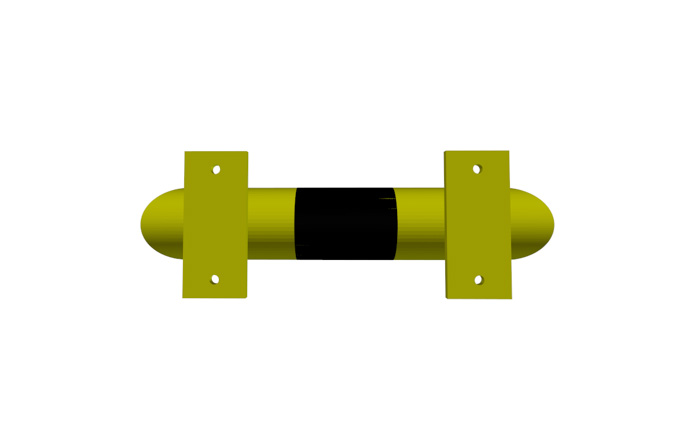 Produkt Impact barrier N 400 – compact steel bumper for warehouse use