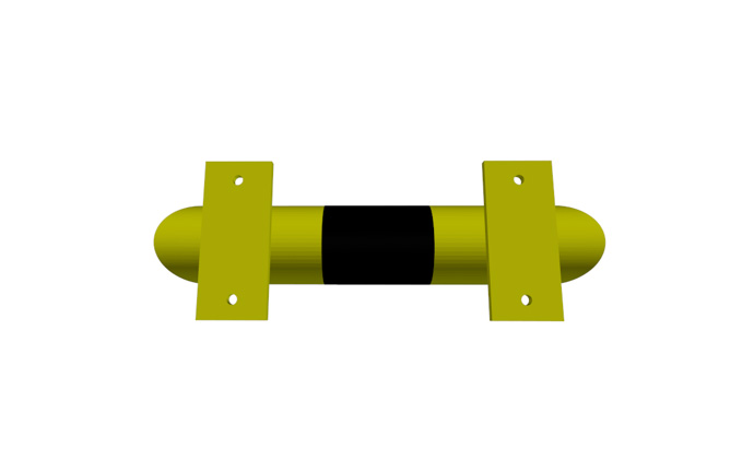 Produkt Impact barrier N 400 – compact steel bumper for warehouse use
