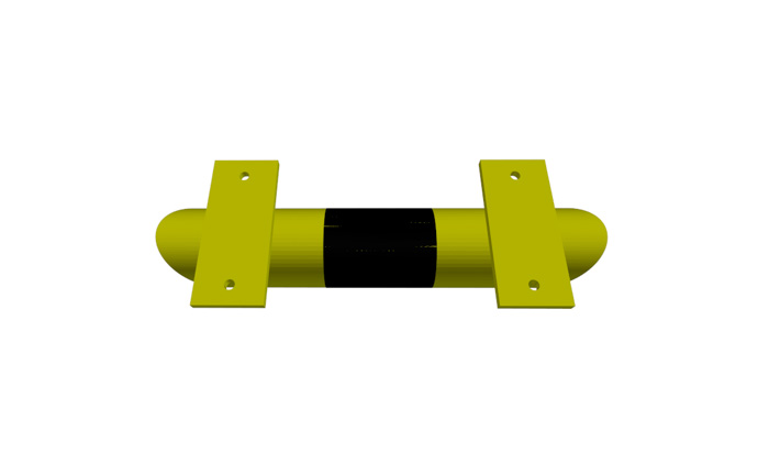 Produkt Impact barrier N 400 – compact steel bumper for warehouse use