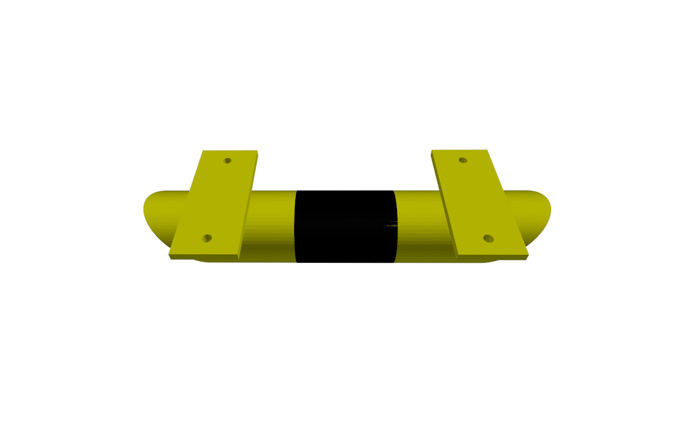 Produkt Impact barrier N 400 – compact steel bumper for warehouse use