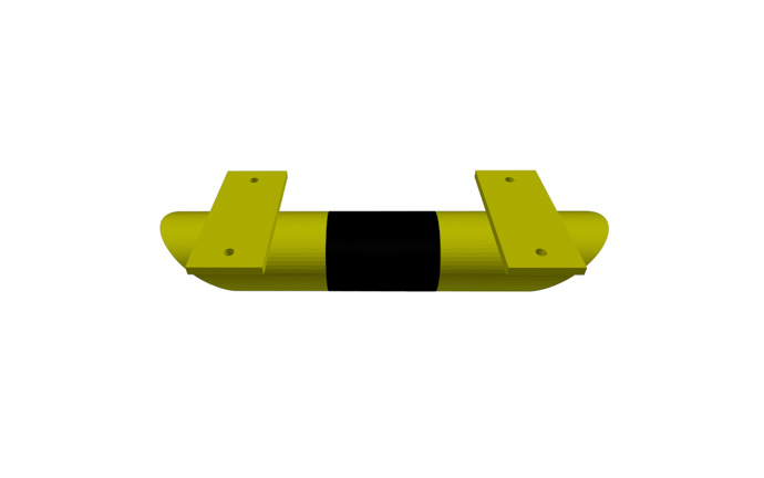 Produkt Impact barrier N 400 – compact steel bumper for warehouse use
