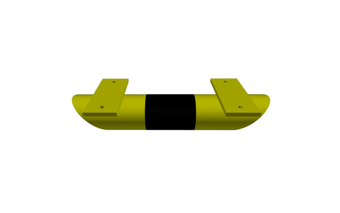 Produkt Impact barrier N 400 – compact steel bumper for warehouse use