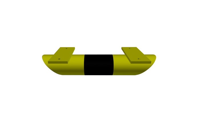 Produkt Impact barrier N 400 – compact steel bumper for warehouse use