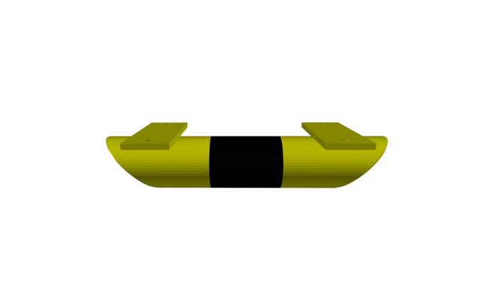 Produkt Impact barrier N 400 – compact steel bumper for warehouse use