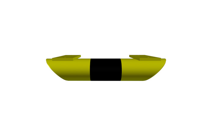 Produkt Impact barrier N 400 – compact steel bumper for warehouse use