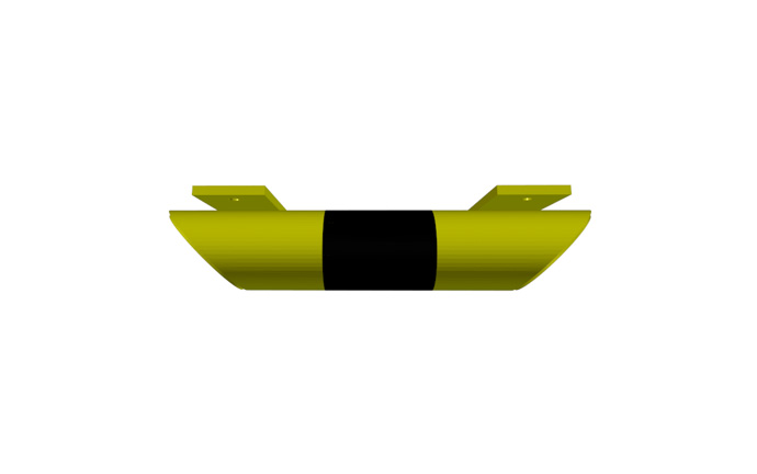 Produkt Impact barrier N 400 – compact steel bumper for warehouse use