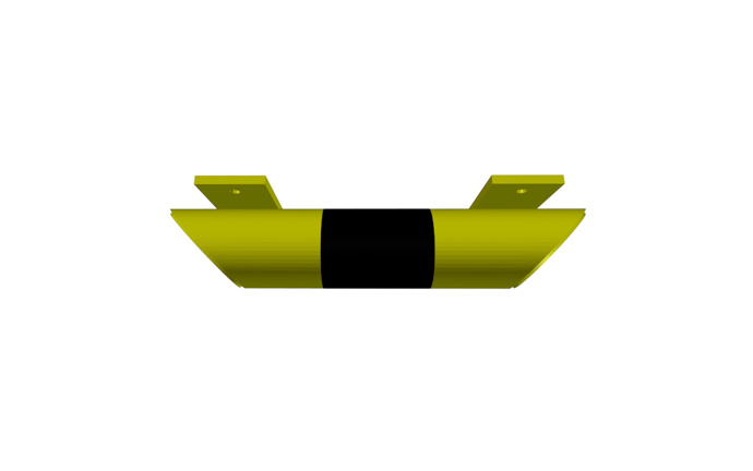Produkt Impact barrier N 400 – compact steel bumper for warehouse use