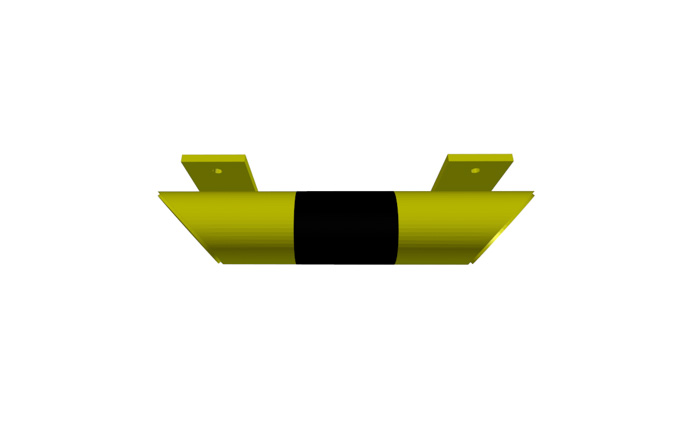 Produkt Impact barrier N 400 – compact steel bumper for warehouse use