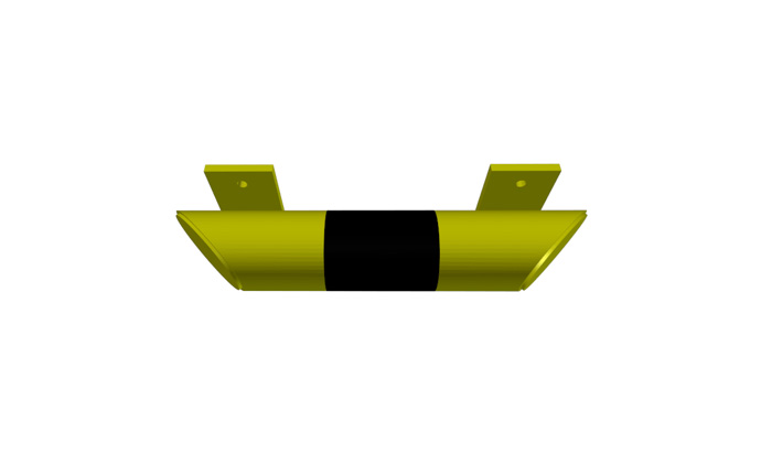 Produkt Impact barrier N 400 – compact steel bumper for warehouse use