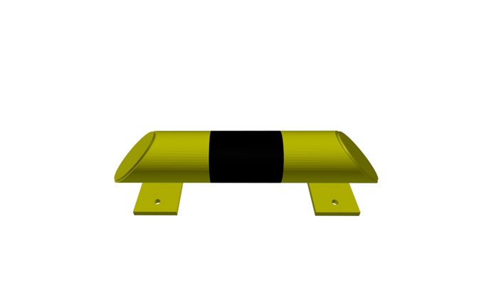 Produkt Impact barrier N 400 – compact steel bumper for warehouse use