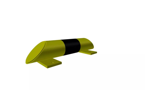 Impact barrier N 400 – compact steel bumper for warehouse use