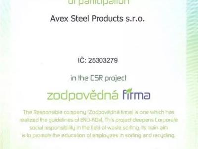 Responsible company in the CSR project